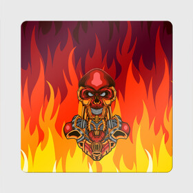 Магнит виниловый Квадрат с принтом Меха скелет Steampunk Fire (Z) в городе Новоалтайск, полимерный материал с магнитным слоем | размер 9*9 см, закругленные углы | steam punk | steamfest | steampunk | бойлерпанк | дизельпанк | клокпанк | маннерпанк | механика | научная фантастика | паро панк | паровой панк | паропанк | стим панк | стимпанк | стимпанк стиль | стимфест