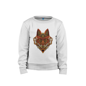 Детский свитшот хлопок с принтом Меха Лиса Steampunk Fox (Z) в городе Новоалтайск, 100% хлопок | круглый вырез горловины, эластичные манжеты, пояс и воротник | steam punk | steamfest | steampunk | бойлерпанк | дизельпанк | клокпанк | маннерпанк | механика | научная фантастика | паро панк | паровой панк | паропанк | стим панк | стимпанк | стимпанк стиль | стимфест