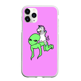 Чехол для iPhone 11 Pro Max матовый с принтом Инопланетянин и Единорожка в городе Новоалтайск, Силикон |  | Тематика изображения на принте: волшебство | единорог | забавное | инопланетянин