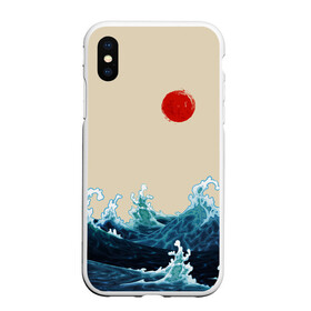 Чехол для iPhone XS Max матовый с принтом Японский Стиль Волны и Солнце в городе Новоалтайск, Силикон | Область печати: задняя сторона чехла, без боковых панелей | japan | style | sun | water | waves | аниме | вода | волны | иероглифы | культура | море | солнце | стиль | текстура | япония