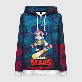 Женская толстовка 3D на молнии с принтом Мстительница Биби BIBILANTE в городе Новоалтайск, 100% полиэстер | длина до линии бедра, манжеты и пояс оформлены мягкой тканевой резинкой, двухслойный капюшон со шнурком для регулировки, спереди молния, по бокам два кармана | bibi | bibilante | brawl | brawl stars | brawlstars | brawl_stars | jessie | биби | бравл | бравлер | бравлстарс | мстительница