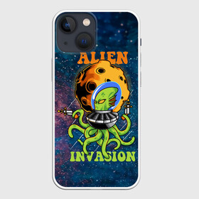 Чехол для iPhone 13 mini с принтом Alien Invasion в городе Новоалтайск,  |  | alien | galaxy | nasa | звезды | космос | наса | нло | планеты | пришелец