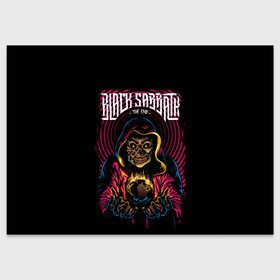 Поздравительная открытка с принтом BLACK SABBATH в городе Новоалтайск, 100% бумага | плотность бумаги 280 г/м2, матовая, на обратной стороне линовка и место для марки
 | black | grange | hardcore | metal | music | osbourne | ozzy | punk | retro | rock | sabbath | trash | метал | музыка | озборн | оззи | ретро | рок.блэк | сэббэт