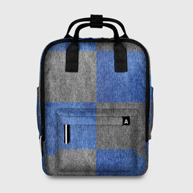 Женский рюкзак 3D с принтом Denim Patchwork в городе Новоалтайск, 100% полиэстер | лямки с регулируемой длиной, сверху ручки, чтобы рюкзак нести как сумку. Основное отделение закрывается на молнию, как и внешний карман. Внутри два дополнительных кармана, один из которых закрывается на молнию. По бокам два дополнительных кармашка, куда поместится маленькая бутылочка
 | blue gray | denim | jeans | patchwork | джинсовая ткань