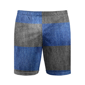 Мужские шорты спортивные с принтом Denim Patchwork в городе Новоалтайск,  |  | blue gray | denim | jeans | patchwork | джинсовая ткань