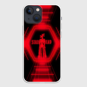 Чехол для iPhone 13 mini с принтом Siren Head Glow в городе Новоалтайск,  |  | Тематика изображения на принте: siren head | линии | монстр | неон | свечение | сиреноголовый