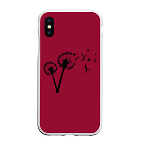 Чехол для iPhone XS Max матовый с принтом Dandelion flight. Red Frame в городе Новоалтайск, Силикон | Область печати: задняя сторона чехла, без боковых панелей | dandelion | flight | garden | human | people | travel | люди | на | одуванчик | одуванчике | парение | парить | полет | путешествие | растение | человек