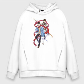 Мужское худи Oversize хлопок с принтом The Kings Avatar MVP в городе Новоалтайск, френч-терри — 70% хлопок, 30% полиэстер. Мягкий теплый начес внутри —100% хлопок | боковые карманы, эластичные манжеты и нижняя кромка, капюшон на магнитной кнопке | Тематика изображения на принте: master of skill | quan zhi gao shou | the kings avatar | ye xiu | аватар короля | е сю