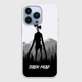 Чехол для iPhone 13 Pro с принтом SIREN HEAD | DARK FOREST в городе Новоалтайск,  |  | Тематика изображения на принте: 6789 | cartoon | cat | dark | forest | foundation | head | monster | mountains | scp | siren | sirenhead | голова | горы | кот | лес | монстр | объект | объекты | сирена | сиреноголовый | фонд | чудище | чудовище