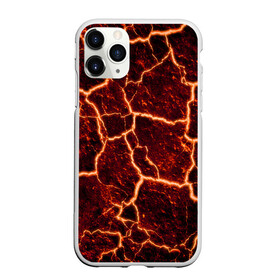 Чехол для iPhone 11 Pro матовый с принтом Лава в городе Новоалтайск, Силикон |  | лава | огонь | пламя | разлом | текстура | трещины