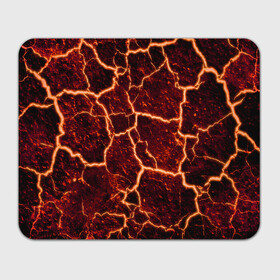 Коврик для мышки прямоугольный с принтом Лава в городе Новоалтайск, натуральный каучук | размер 230 х 185 мм; запечатка лицевой стороны | лава | огонь | пламя | разлом | текстура | трещины