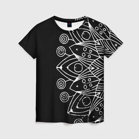 Женская футболка 3D с принтом Mandala в городе Новоалтайск, 100% полиэфир ( синтетическое хлопкоподобное полотно) | прямой крой, круглый вырез горловины, длина до линии бедер | орнамент | растение | тату | татуировка | узор | цветок