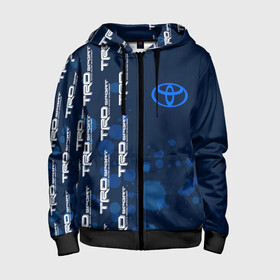 Детская толстовка 3D на молнии с принтом Toyota - Paint (Pattern on left) в городе Новоалтайск, 100% полиэстер |  манжеты и пояс оформлены широкой мягкой резинкой, двухслойный капюшон со шнурком для регулировки, спереди карманы и застежка-молния
 | auto | camry | corolla | cruiser | land | logo | moto | paint | rav | supra | toyota | авенсис | авто | автомобиль | брызги | камри | королла | краска | крузер | ленд | лого | логотип | логотипы | марка | мото | паттерн | рав | символ