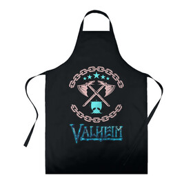 Фартук 3D с принтом Valheim лого и цепи в городе Новоалтайск, 100% полиэстер | общий размер — 65 х 85 см, ширина нагрудника — 26 см, горловина — 53 см, длина завязок — 54 см, общий обхват в поясе — 173 см. Принт на завязках и на горловине наносится с двух сторон, на основной части фартука — только с внешней стороны | fantasy | mmo | valheim | valve | валхейм | вальхейм | викинги | выживалка | игра | королевская битва | ммо | ролевая игра | фэнтази
