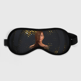 Маска для сна 3D с принтом Manizha Gold Black в городе Новоалтайск, внешний слой — 100% полиэфир, внутренний слой — 100% хлопок, между ними — поролон |  | manizha | далеровна | душанбе | евровидение | евровидение 2021 | манижа | певица | таджикистан | хамраева