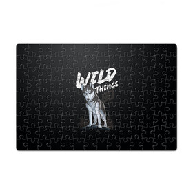 Пазл магнитный 126 элементов с принтом Wild Things в городе Новоалтайск, полимерный материал с магнитным слоем | 126 деталей, размер изделия —  180*270 мм | Тематика изображения на принте: wolf | волк | лес | пес | север | собака | хаски