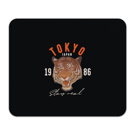 Коврик для мышки прямоугольный с принтом Tokyo Tiger Japan в городе Новоалтайск, натуральный каучук | размер 230 х 185 мм; запечатка лицевой стороны | japan | tokyo | большая кошка | полосатый | тигр | тигрица | токио | хищник