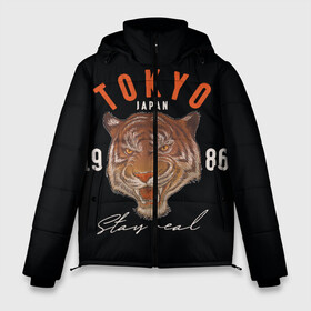 Мужская зимняя куртка 3D с принтом Tokyo Tiger Japan в городе Новоалтайск, верх — 100% полиэстер; подкладка — 100% полиэстер; утеплитель — 100% полиэстер | длина ниже бедра, свободный силуэт Оверсайз. Есть воротник-стойка, отстегивающийся капюшон и ветрозащитная планка. 

Боковые карманы с листочкой на кнопках и внутренний карман на молнии. | japan | tokyo | большая кошка | полосатый | тигр | тигрица | токио | хищник