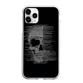 Чехол для iPhone 11 Pro матовый с принтом Череп из текста в городе Новоалтайск, Силикон |  | hell | skull | ад | скелет | ужасы | череп | черепушка