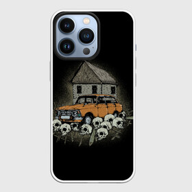 Чехол для iPhone 13 Pro с принтом Истребитель дачников в городе Новоалтайск,  |  | Тематика изображения на принте: автомобиль | дом | русская машина | таз | череп