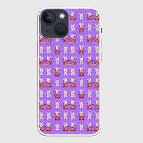 Чехол для iPhone 13 mini с принтом Милые котики с телефоном в городе Новоалтайск,  |  | животные | кот | малышка | милашка | мультяшка | телефон