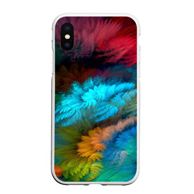 Чехол для iPhone XS Max матовый с принтом Цветной дестрой в городе Новоалтайск, Силикон | Область печати: задняя сторона чехла, без боковых панелей | абстракция | молодежное | пестрое | тренд | хайп | цветное