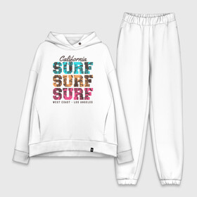 Женский костюм хлопок Oversize с принтом Surf в городе Новоалтайск,  |  | surf | usa | калифорния | лето | море