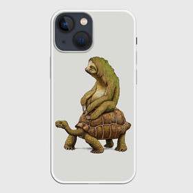 Чехол для iPhone 13 mini Тише едешь... А впрочем...: в городе Новоалтайск, | | animal | land | road | sloth | speed | travel | turtle | walk | way | дорога | животные | запредельная | ленивец | неспешная | поездка | прогулка | путь | родео | скорость | сухопутная | черепаха
