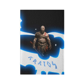 Обложка для паспорта матовая кожа с принтом Power of Kratos в городе Новоалтайск, натуральная матовая кожа | размер 19,3 х 13,7 см; прозрачные пластиковые крепления | Тематика изображения на принте: gad of war | game | games | god of war | god of wor | power | атрей | атрэй | бог войны | игра | игры | кратос