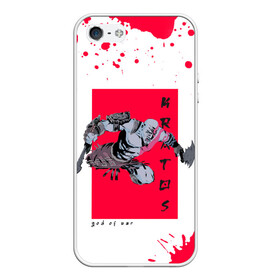 Чехол для iPhone 5/5S матовый с принтом Young Kratos в городе Новоалтайск, Силикон | Область печати: задняя сторона чехла, без боковых панелей | Тематика изображения на принте: gad of war | game | games | god of war | god of wor | атрей | атрэй | бог войны | игра | игры | кратос