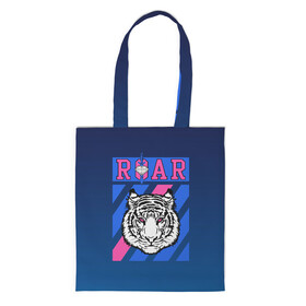 Шоппер 3D с принтом Roar Tiger в городе Новоалтайск, 100% полиэстер | Плотность: 200 г/м2; Размер: 34×35 см; Высота лямок: 30 см | roar | большая кошка | полосатый | тигр | тигрица | хищник