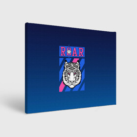 Холст прямоугольный с принтом Roar Tiger в городе Новоалтайск, 100% ПВХ |  | roar | большая кошка | полосатый | тигр | тигрица | хищник
