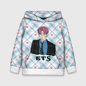 Детская толстовка 3D с принтом BTS anime style в городе Новоалтайск, 100% полиэстер | двухслойный капюшон со шнурком для регулировки, мягкие манжеты на рукавах и по низу толстовки, спереди карман-кенгуру с мягким внутренним слоем | bts | k pop | kpop | rm | аниме | бтс | ви | джей хоуп | джонгук | кпоп | сюга | чимин | чин | япония