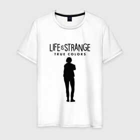 Мужская футболка хлопок с принтом Life is strange: true colors в городе Новоалтайск, 100% хлопок | прямой крой, круглый вырез горловины, длина до линии бедер, слегка спущенное плечо. | Тематика изображения на принте: alex | colors | life | strange | true | алекс | жизнь | колорс | лайф | странная | цвета | штука