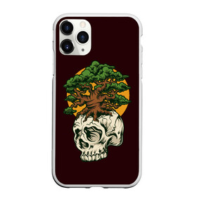 Чехол для iPhone 11 Pro матовый с принтом Дерево растущее из черепа в городе Новоалтайск, Силикон |  | hell | skull | ад | скелет | ужасы | череп | черепушка