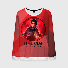 Мужской свитшот 3D с принтом LIFE is STRANGETrue Colors в городе Новоалтайск, 100% полиэстер с мягким внутренним слоем | круглый вырез горловины, мягкая резинка на манжетах и поясе, свободная посадка по фигуре | alex | colors | life | strange | true | алекс | жизнь | колорс | лайф | странная | цвета | штука
