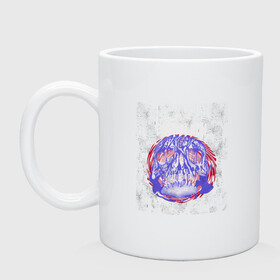 Кружка керамическая с принтом Skull  в городе Новоалтайск, керамика | объем — 330 мл, диаметр — 80 мм. Принт наносится на бока кружки, можно сделать два разных изображения | bone | bones | creepy | dead | death | halloween | horror | scary | skull | skulls | splash | the curse | голова | кости | ужасы | хоррор | череп