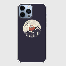 Чехол для iPhone 13 Pro Max с принтом Mountain. Vinyl Record в городе Новоалтайск,  |  | Тематика изображения на принте: 70 | 80 | 90 | clouds | forest | long | mountain | play | record | retro | sunset | vynil | виниловая | гора | горы | долгоиграющая | закат | лес | облака | пластинка | ретро