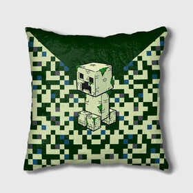 Подушка 3D с принтом Minecraft Крипер в городе Новоалтайск, наволочка – 100% полиэстер, наполнитель – холлофайбер (легкий наполнитель, не вызывает аллергию). | состоит из подушки и наволочки. Наволочка на молнии, легко снимается для стирки | Тематика изображения на принте: minecraft | блоки | виеоигры | зеленый человечек | инди игра | комуфляж | майнкрафт | пикселы