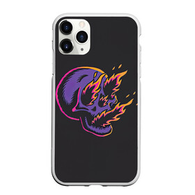 Чехол для iPhone 11 Pro Max матовый с принтом Гори Ясно в городе Новоалтайск, Силикон |  | Тематика изображения на принте: вспышка | вспышки | жара | мертвец | огни | огонь | пожар | покойник | скелет | череп