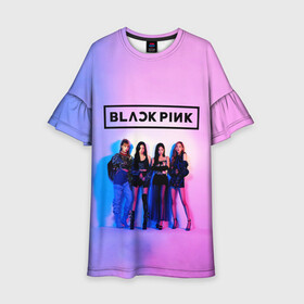 Детское платье 3D с принтом BLACKPINK в городе Новоалтайск, 100% полиэстер | прямой силуэт, чуть расширенный к низу. Круглая горловина, на рукавах — воланы | black | blackpink | chae | jennie | jisoo | kim | kpop | lalisa | lisa | manoban | park | pink | rose | young | дженни | джису | ён | ким | лалиса | лиса | манобан | пак | розэ | че