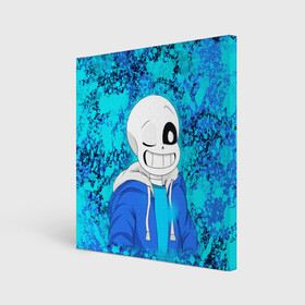 Холст квадратный с принтом САНС (SANS) в городе Новоалтайск, 100% ПВХ |  | sans | undertale | андертале | андертейл | игра | подземная история | подземная сказка | санс | ундертале