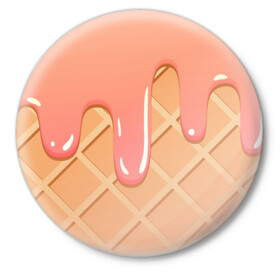 Значок с принтом ICE CREAM vibes в городе Новоалтайск,  металл | круглая форма, металлическая застежка в виде булавки | flat | ice cream | icecream | vector art | арт | бежевый | вафельный | гламурный | десерт | еда | желтый | клубничное | клубничный | коралловый | лакомство | лето | мороженое | оранжевый | рисунок | рожок | розовый