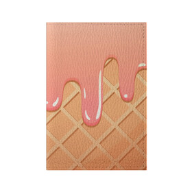 Обложка для паспорта матовая кожа с принтом ICE CREAM vibes в городе Новоалтайск, натуральная матовая кожа | размер 19,3 х 13,7 см; прозрачные пластиковые крепления | flat | ice cream | icecream | vector art | арт | бежевый | вафельный | гламурный | десерт | еда | желтый | клубничное | клубничный | коралловый | лакомство | лето | мороженое | оранжевый | рисунок | рожок | розовый