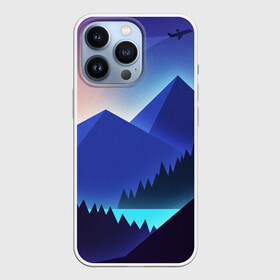 Чехол для iPhone 13 Pro с принтом Неоновые горы в городе Новоалтайск,  |  | Тематика изображения на принте: геометрия. | горы | неон | популярные иллюстрации | природа