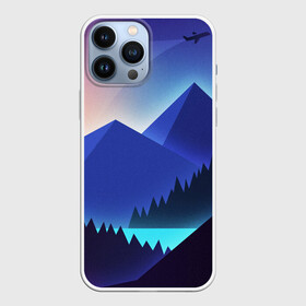 Чехол для iPhone 13 Pro Max с принтом Неоновые горы в городе Новоалтайск,  |  | Тематика изображения на принте: геометрия. | горы | неон | популярные иллюстрации | природа
