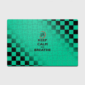 Головоломка Пазл магнитный 126 элементов с принтом KEEP CALM and BREATHE в городе Новоалтайск, полимерный материал с магнитным слоем | 126 деталей, размер изделия —  180*270 мм | demon slayer | kamado | kimetsu no yaiba | nezuko | tanjiro | аниме | гию томиока | зеницу агацума | иноске хашибира | камадо | клинок | корзинная девочка | манга | музан кибуцуджи | незуко | рассекающий демонов | танджиро