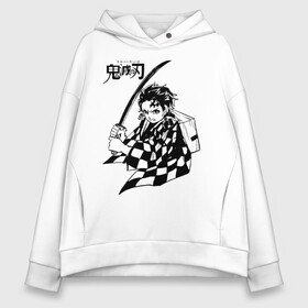 Женское худи Oversize хлопок с принтом Танджиро Камадо Kimetsu no Yaiba в городе Новоалтайск, френч-терри — 70% хлопок, 30% полиэстер. Мягкий теплый начес внутри —100% хлопок | боковые карманы, эластичные манжеты и нижняя кромка, капюшон на магнитной кнопке | demon slayer | kamado | kimetsu no yaiba | nezuko | tanjiro | аниме | гию томиока | зеницу агацума | иноске хашибира | камадо | клинок | корзинная девочка | манга | музан кибуцуджи | незуко | рассекающий демонов | танджиро