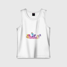 Детская майка хлопок с принтом My Little Pony Happy Birthday в городе Новоалтайск,  |  | applejack | friendship | mylittlepony | rainbow dash | twilight sparkle | waifu | вайфу | дружба это магия | друзья | кони | моя маленькая пони | мультфильм | пони | радуга | ренбоу деш | эплджек