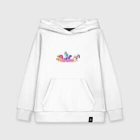 Детская толстовка хлопок с принтом My Little Pony Happy Birthday в городе Новоалтайск, 100% хлопок | Круглый горловой вырез, эластичные манжеты, пояс, капюшен | applejack | friendship | mylittlepony | rainbow dash | twilight sparkle | waifu | вайфу | дружба это магия | друзья | кони | моя маленькая пони | мультфильм | пони | радуга | ренбоу деш | эплджек